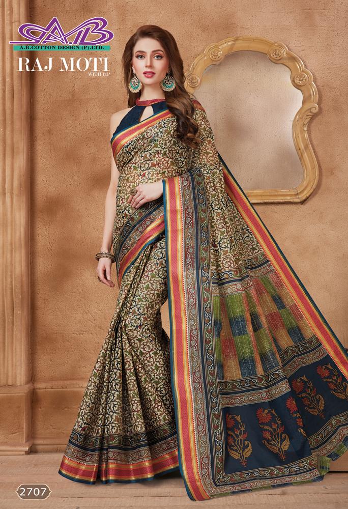 AB Rajmoti Pure Cotton Printed Saree Collection